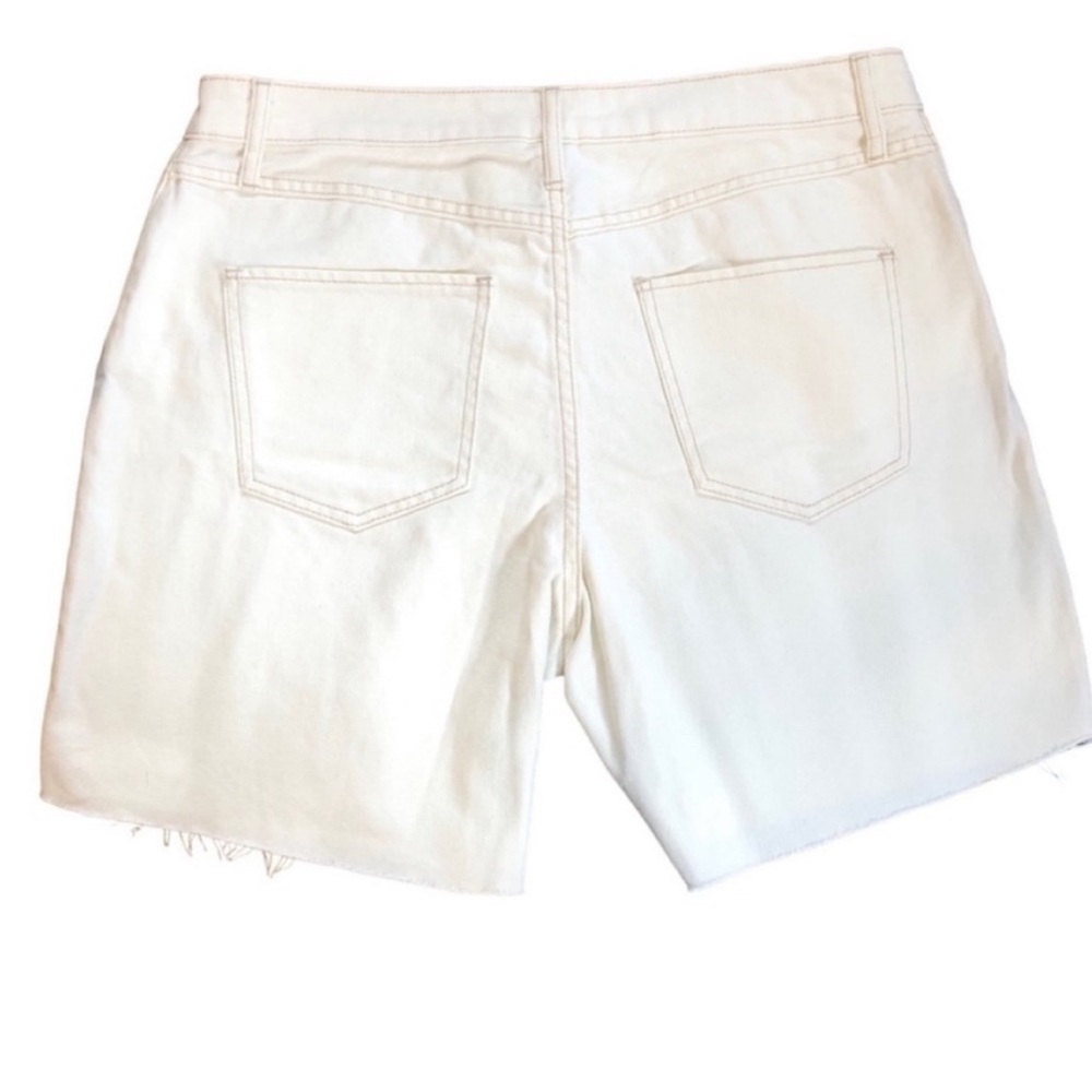 House of Harlow 1960 Cream Bermudas Frayed Hem - Picture 2 of 9
